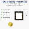 imageAvery Printable Square Cards Gold Dots Green Florals 2quot x 2quot Matte White Square Cards LaserInkjet 120ct Great for Business PromotionBlack Border with Gold Veins