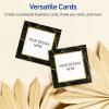 imageAvery Printable Square Cards Gold Dots Green Florals 2quot x 2quot Matte White Square Cards LaserInkjet 120ct Great for Business PromotionBlack Border with Gold Veins