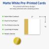 imageAvery Printable Square Cards Gold Dots Green Florals 2quot x 2quot Matte White Square Cards LaserInkjet 120ct Great for Business PromotionDipped Gold Edge