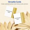 imageAvery Printable Square Cards Gold Dots Green Florals 2quot x 2quot Matte White Square Cards LaserInkjet 120ct Great for Business PromotionDouble Dipped Gold Edge
