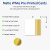 imageAvery Printable Square Cards Gold Dots Green Florals 2quot x 2quot Matte White Square Cards LaserInkjet 120ct Great for Business PromotionDouble Dipped Gold Edge