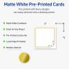 imageAvery Printable Square Cards Gold Dots Green Florals 2quot x 2quot Matte White Square Cards LaserInkjet 120ct Great for Business PromotionDouble Gold Border with Florals