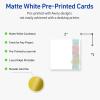 imageAvery Printable Square Cards Gold Dots Green Florals 2quot x 2quot Matte White Square Cards LaserInkjet 120ct Great for Business PromotionWatercolors with Gold Ginkgo Leaves