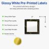 imageAvery Printable Square Labels Gold Dots Green Florals 3quot x 3quot Glossy White Square Labels Permanent LaserInkjet 60ct Great for Product MerchandisingBlack Border With Gold Veins
