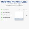 imageAvery Printable Square Labels GoldDipped Edge 2quot x 2quot Matte White Square Labels Permanent LaserInkjet 120ct Great for Product MerchandisingBlue Waves