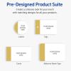 imageAvery Printable Square Labels GoldDipped Edge 2quot x 2quot Matte White Square Labels Permanent LaserInkjet 120ct Great for Product MerchandisingDipped Gold Edge