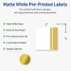 imageAvery Printable Square Labels GoldDipped Edge 2quot x 2quot Matte White Square Labels Permanent LaserInkjet 120ct Great for Product MerchandisingDouble Dipped Gold Edge