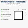 imageAvery Printable Square Labels GoldDipped Edge 2quot x 2quot Matte White Square Labels Permanent LaserInkjet 120ct Great for Product MerchandisingDouble Black Border