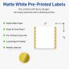 imageAvery Printable Square Labels GoldDipped Edge 2quot x 2quot Matte White Square Labels Permanent LaserInkjet 120ct Great for Product MerchandisingGold Dots Edge
