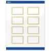 imageAvery Printable Rectangle Labels Gold Border Gold Dots 2quot x 3quot Glossy White Rectangle Labels Permanent LaserInkjet 80ct Great for Product MerchandisingMultilined Gold Border