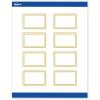imageAvery Printable Rectangle Labels Gold ampamp Navy Border Florals 2quot x 3quot Matte White Rectangle Labels Permanent LaserInkjet 80ct Great for Product MerchandisingMultilined Gold Border
