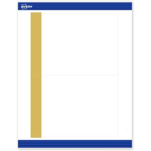 imageAvery Printable Rectangle Invitation Cards Gold MultiLined Border 5quot x 7quot Matte White LaserInkjet 20ct Great for Invitation CardsDipped Gold Edge