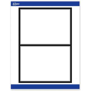 imageAvery Printable Rectangle Invitation Cards Gold MultiLined Border 5quot x 7quot Matte White LaserInkjet 20ct Great for Invitation CardsDouble Black Border