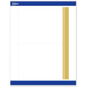 imageAvery Printable Rectangle Invitation Cards Gold MultiLined Border 5quot x 7quot Matte White LaserInkjet 20ct Great for Invitation CardsDouble Dipped Gold Edge