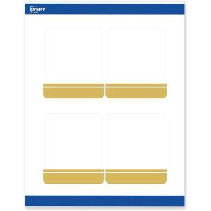 imageAvery Printable Rectangle Labels Gold Double Border Florals 4quot x 313quot Matte White Rectangle Labels Permanent LaserInkjet 40ct Great for Product MerchandisingDouble Dipped Gold Edge