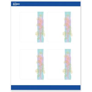 imageAvery Printable Rectangle Labels Gold Double Border Florals 4quot x 313quot Matte White Rectangle Labels Permanent LaserInkjet 40ct Great for Product MerchandisingWatercolors With Gold Ginkgo Leaves