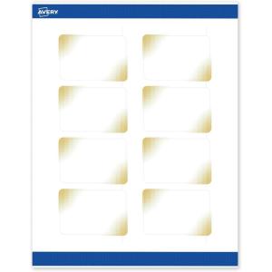 imageAvery Printable Rectangle Labels Gold ampamp Navy Border Florals 2quot x 3quot Matte White Rectangle Labels Permanent LaserInkjet 80ct Great for Product MerchandisingGold Blush