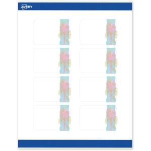 imageAvery Printable Rectangle Labels Gold ampamp Navy Border Florals 2quot x 3quot Matte White Rectangle Labels Permanent LaserInkjet 80ct Great for Product MerchandisingWatercolors With Gold Ginkgo Leaves