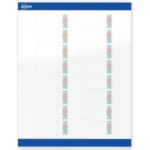 imageAvery Printable Rectangle Labels Sure Feed Technology Blue Border Gold Dots Design 1quot x 258quot Glossy White Permanent Adhesive LaserInkjet 160 Total Great for AddressingWatercolors With Gold Ginkgo Leaves