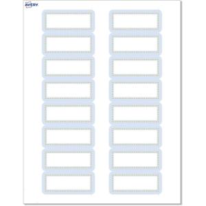 imageAvery Printable Rectangle Labels Sure Feed Technology Double Gold Border Florals Design 1quot x 258quot Matte White Permanent Labels LaserInkjet 160 Total Great for AddressingBlue Border With Gold Dots