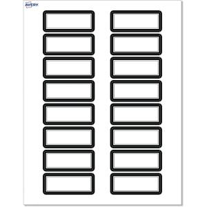 imageAvery Printable Rectangle Labels Sure Feed Technology Double Gold Border Florals Design 1quot x 258quot Matte White Permanent Labels LaserInkjet 160 Total Great for AddressingDouble Black Border