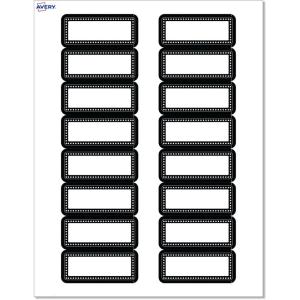 imageAvery Printable Rectangle Labels Sure Feed Technology Double Gold Border Florals Design 1quot x 258quot Matte White Permanent Labels LaserInkjet 160 Total Great for AddressingBlack  White Polka Dots