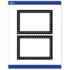 imageAvery Printable Rectangle Postcards Gold MultiLined Border 4quot x 6quot Matte White LaserInkjet 20ct Great for PostcardsBlack  White Polka Dots