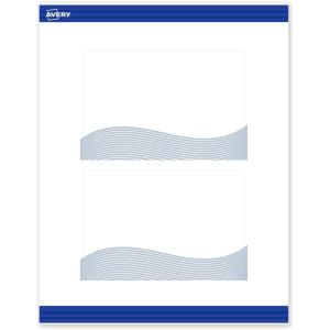 imageAvery Printable Rectangle Postcards Gold MultiLined Border 4quot x 6quot Matte White LaserInkjet 20ct Great for PostcardsBlue Waves