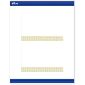 imageAvery Printable Rectangle Postcards Gold MultiLined Border 4quot x 6quot Matte White LaserInkjet 20ct Great for PostcardsGold Lace Trim