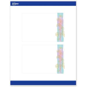 imageAvery Printable Rectangle Postcards Gold MultiLined Border 4quot x 6quot Matte White LaserInkjet 20ct Great for PostcardsWatercolors with Gold Ginkgo Leaves