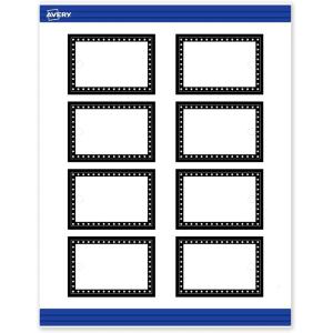 imageAvery Printable Rectangle Tags Gold Dots Green Florals 2quot x 3quot Matte White LaserInkjet 80ct Great for Product TagsBlack  White Polka Dots
