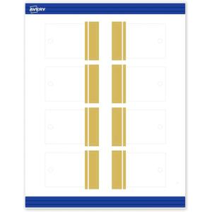 imageAvery Printable Rectangle Tags Gold Dots Green Florals 2quot x 3quot Matte White LaserInkjet 80ct Great for Product TagsDouble Dipped Gold Edge