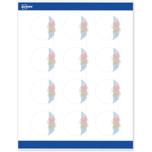 imageAvery Printable Round Labels Sure Feed Technology Gold Dots Edge Design 2quot Diameter Matte White Permanent Labels LaserInkjet 120 Total Great for Product MerchandisingWatercolors With Gold Ginkgo Leaves