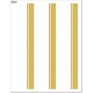 imageAvery Printable Round Labels Sure Feed Technology Gold Dots Edge Design 2quot Diameter Matte White Permanent Labels LaserInkjet 120 Total Great for Product MerchandisingDouble Dipped Gold Edge