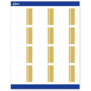 imageAvery Printable Square Cards Gold Dots Green Florals 2quot x 2quot Matte White Square Cards LaserInkjet 120ct Great for Business PromotionDouble Dipped Gold Edge