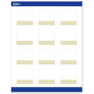 imageAvery Printable Square Cards Gold Dots Green Florals 2quot x 2quot Matte White Square Cards LaserInkjet 120ct Great for Business PromotionGold Lace Trim