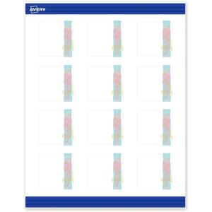 imageAvery Printable Square Cards Gold Dots Green Florals 2quot x 2quot Matte White Square Cards LaserInkjet 120ct Great for Business PromotionWatercolors with Gold Ginkgo Leaves