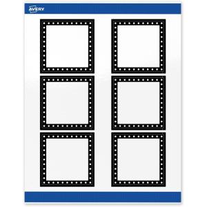 imageAvery Printable Square Labels Gold Dots Green Florals 3quot x 3quot Glossy White Square Labels Permanent LaserInkjet 60ct Great for Product MerchandisingBlack  White Polka Dots
