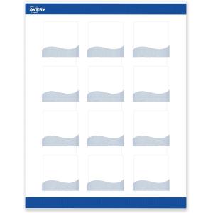 imageAvery Printable Square Labels GoldDipped Edge 2quot x 2quot Matte White Square Labels Permanent LaserInkjet 120ct Great for Product MerchandisingBlue Waves