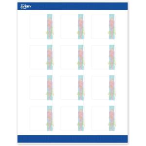 imageAvery Printable Square Labels GoldDipped Edge 2quot x 2quot Matte White Square Labels Permanent LaserInkjet 120ct Great for Product MerchandisingWatercolors With Gold Ginkgo Leaves