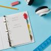 imageAvery Insertable Style Edge Plastic Mini Dividers for 3 Ring Binders 55quot x 85quot 5Tab Sets Multicolor 4 Binder Divider Sets 21118One Size