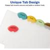 imageAvery Insertable Style Edge Plastic Mini Dividers for 3 Ring Binders 55quot x 85quot 5Tab Sets Multicolor 4 Binder Divider Sets 21118One Size