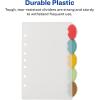 imageAvery Insertable Style Edge Plastic Mini Dividers for 3 Ring Binders 55quot x 85quot 5Tab Sets Multicolor 4 Binder Divider Sets 21118One Size Pack of 6