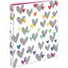 imageAvery  Amy Tangerine Designer Collection Binder 1 Inch Round Rings 175Sheet Capacity Hatchmark Hearts 283201 Binder