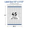 imageAvery Outdoor Waterproof Barbell Labels with Sure Feed Technology 05quot x 25quot White Film Compatible with Laser Printers 450 Labels Total Great for Product Branding Packaging and More1 125 labels