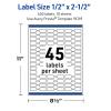 imageAvery Outdoor Waterproof Barbell Labels with Sure Feed Technology 05quot x 25quot White Film Compatible with Laser Printers 450 Labels Total Great for Product Branding Packaging and More450 labels