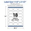 imageAvery Outdoor Waterproof Oval Labels with Sure Feed Technology 15quot x 25quot White Film Compatible with Laser Printers 450 Labels Total Great for Product Branding Packaging and More900 labels