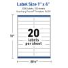 imageAvery Outdoor Waterproof Rectangle Labels with Sure Feed Technology 1quot x 4quot White Film Compatible with Laser Printers 1000 Labels Total Great for Product Branding Packaging and More2 000 labels