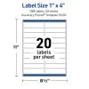 imageAvery Outdoor Waterproof Rectangle Labels with Sure Feed Technology 1quot x 4quot White Film Compatible with Laser Printers 1000 Labels Total Great for Product Branding Packaging and More1 000 labels