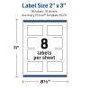 imageAvery Outdoor Waterproof Rectangle Labels with Sure Feed Technology 2quot x 3quot White Film PrinttoTheEdge Compatible with Laser Printers 80 Labels Total80 labels